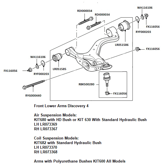 Land rover discovery 4 front lower suspension arm hotsell