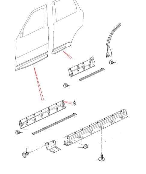 Exterior Side Trim Clips