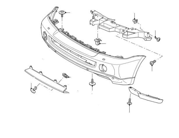 Front Bumper Clips to VIN 9A999999